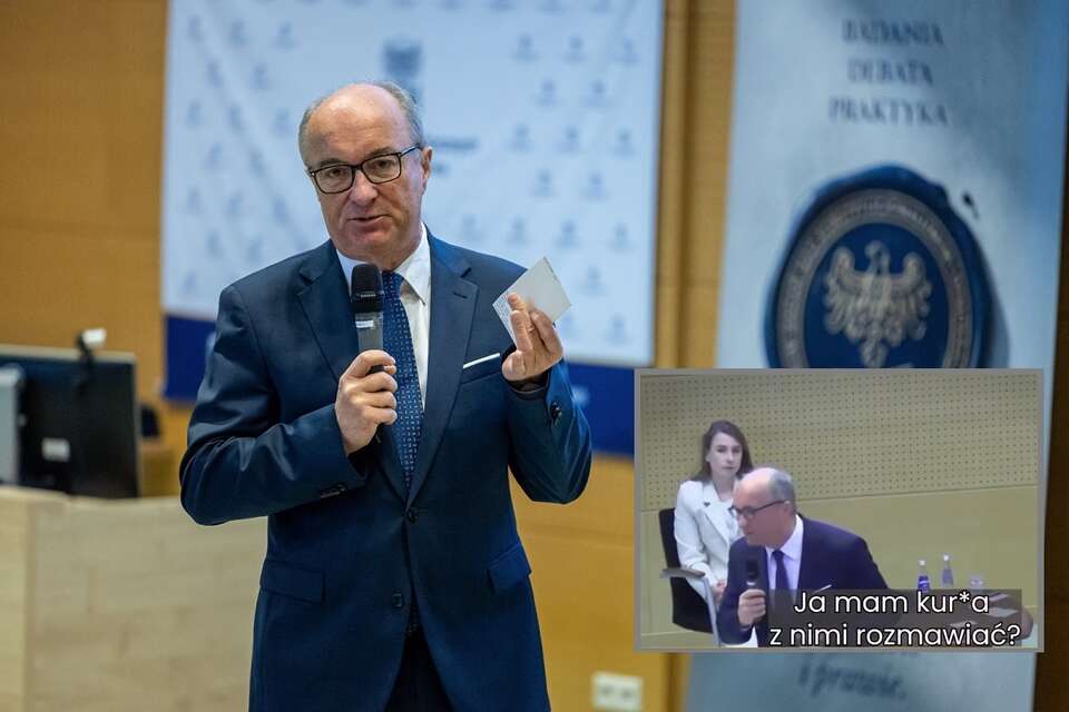 Marszałek Sejmu Włodzimierz Czarzasty podczas otwartego spotkania ze studentami w auli Wydziału Nauk Politycznych i Dziennikarstwa Uniwersytetu im. Adama Mickiewicza w Poznaniu / autor: PAP/Paweł Jaskółka, Telewizja wPolsce24