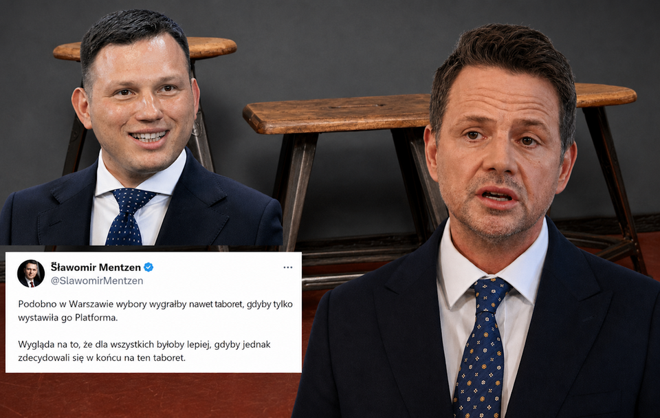 Mentzen szydzi z Trzaskowskiego i KO. "Lepszy były taboret"