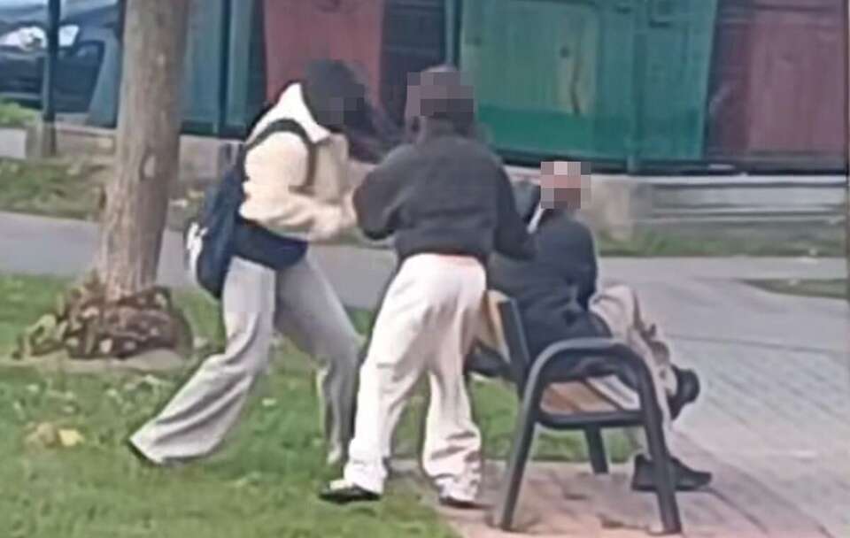 Nastolatki atakujące mężczyznę  / autor: Policja Krasnystaw