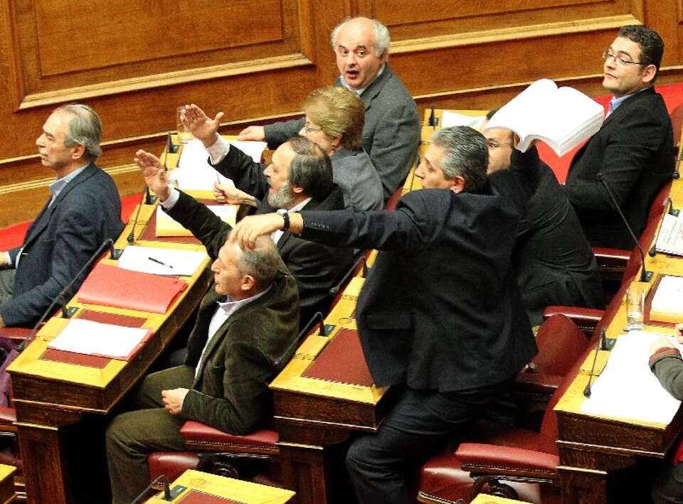 Obrady greckiego parlamentu. Fot. PAP/EPA