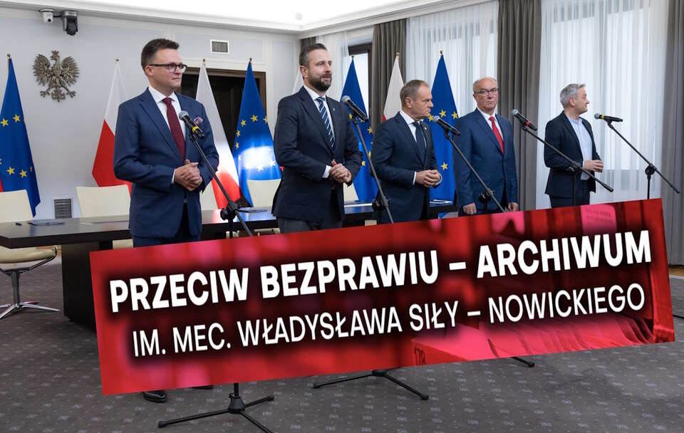 Szymon Hołownia, Władysław Kosiniak-Kamysz, Donald Tusk, Władysław Czarzasty, Robert Biedroń / autor: Fratria