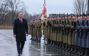 Przemówienie prezydenta Karola Nawrockiego / autor: PAP/Paweł Supernak