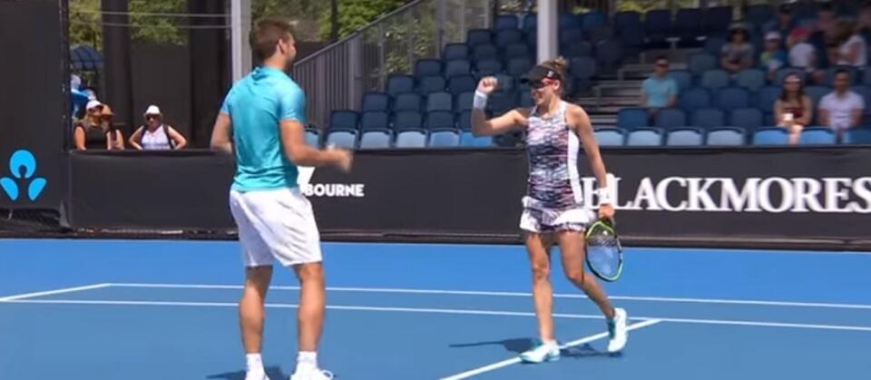 Alicja Rosolska i Nikola Mektić / autor: youtube Australian Open TV