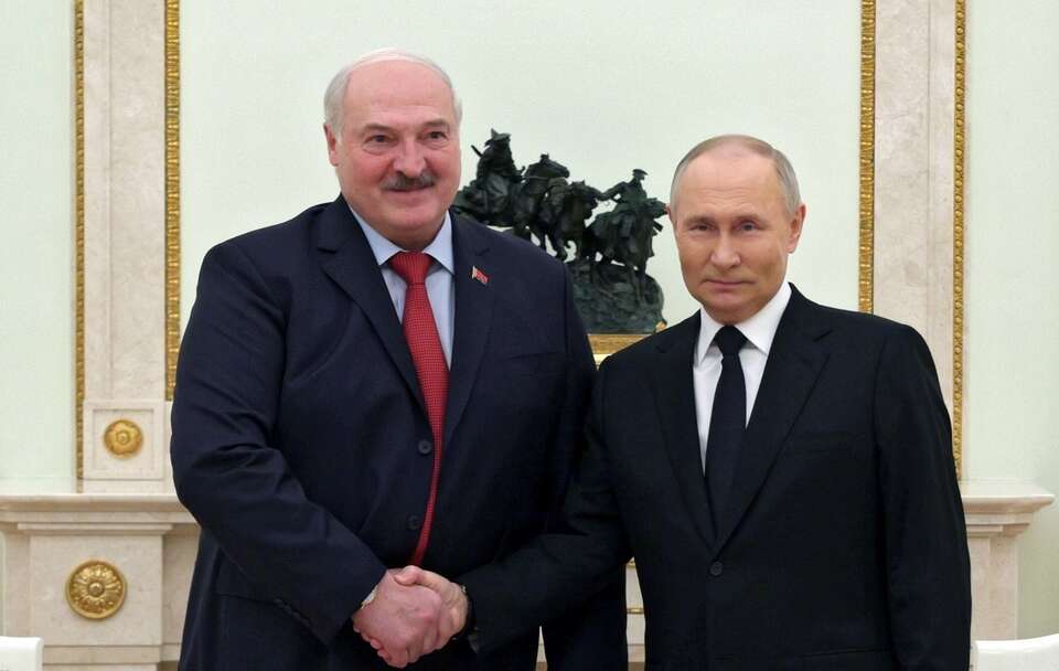 Aleksandr Łukaszenka i Władimir Putin / autor: PAP/EPA/GAVRIIL GRIGOROV/SPUTNIK/KREMLIN POOL