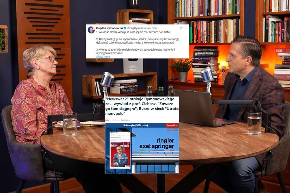 Bogdan Rymanowski rozmawia z prof. Grażyną Cichosza na kanale YT "Rymanowski Live" /  / autor: YT/Rymanowski Live (screen) / X-Bogdan Rymanowski (screen) / wPolityce