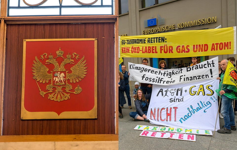 Protest grup klimatycznych przeciwko energii jądrowej i gazowej w UE, Berlin, 21.05.22 / autor: Fratria / Wikomedia Commons - Stefan Müller / Creative Commons Attribution 2.0 Generic