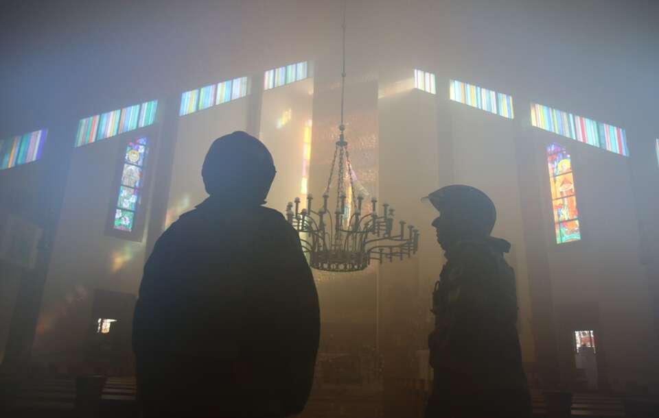 Straty po pożarze kościoła w Lublinie są ogromne. Możliwa jest rozbiórka świątyni. / autor: Facebook @ Komenda Wojewódzka Państwowej Straży Pożarnej w Lublinie