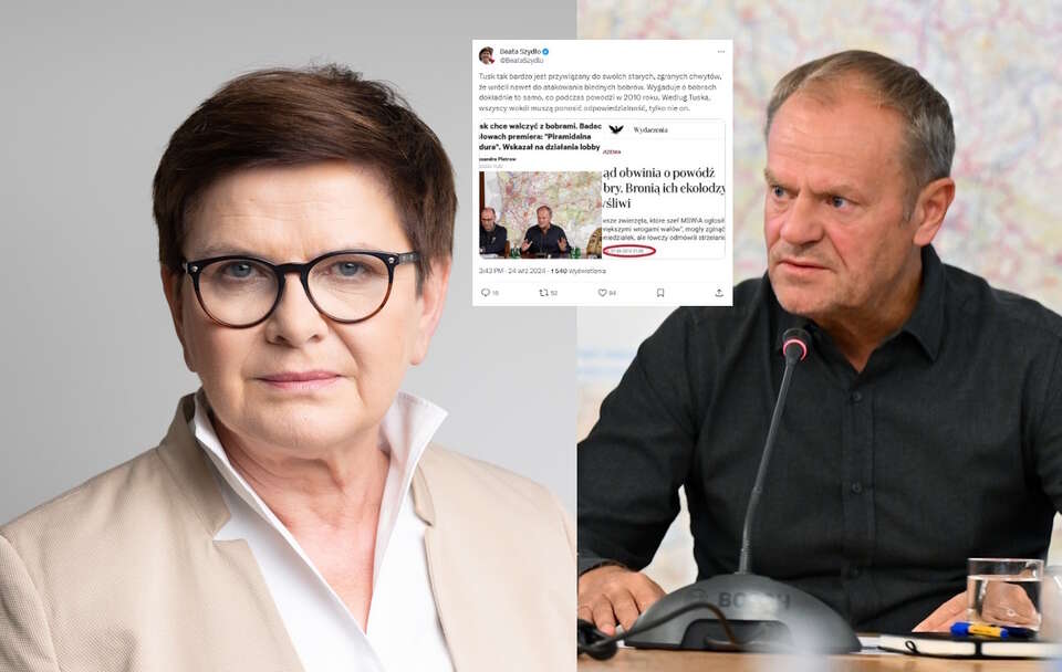 Beata Szydło, Donald Tusk / autor: Fratria/PAP/Maciej Kulczyński/X