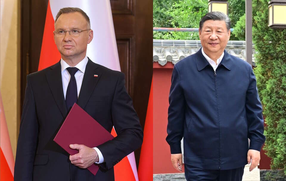 Prezydent Andrzej Duda, Przewodniczący ChRL Xi Jinping  / autor: PAP/Rafał Guz/PAP/EPA/XINHUA / Zhai Jianlan