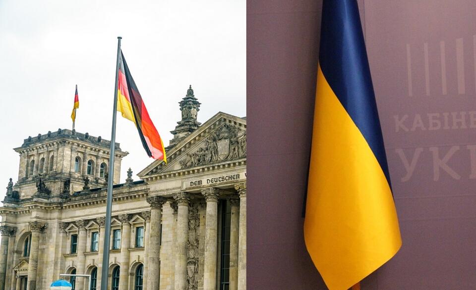 Flagi Niemiec i Ukrainy / autor: Fratria