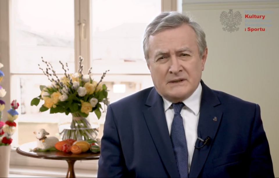 Piotr Gliński  / autor: screen YT/Ministerstwo Kultury, Dziedzictwa Narodowego i Sportu 