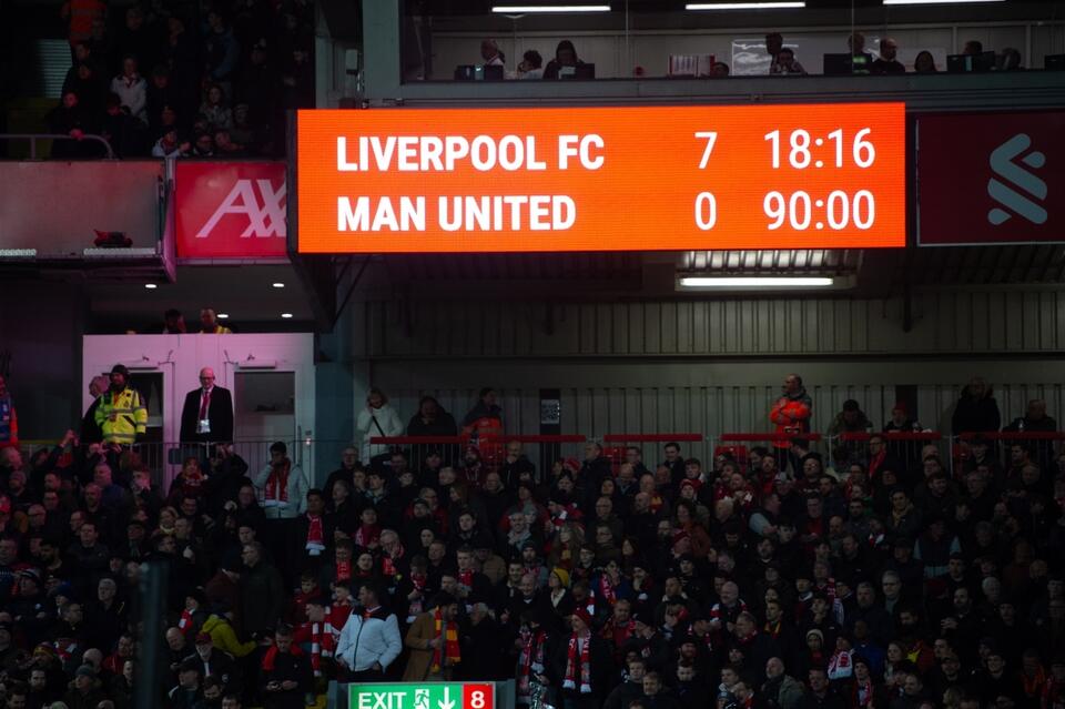 Liverpool rozgromił Manchester United 7:0