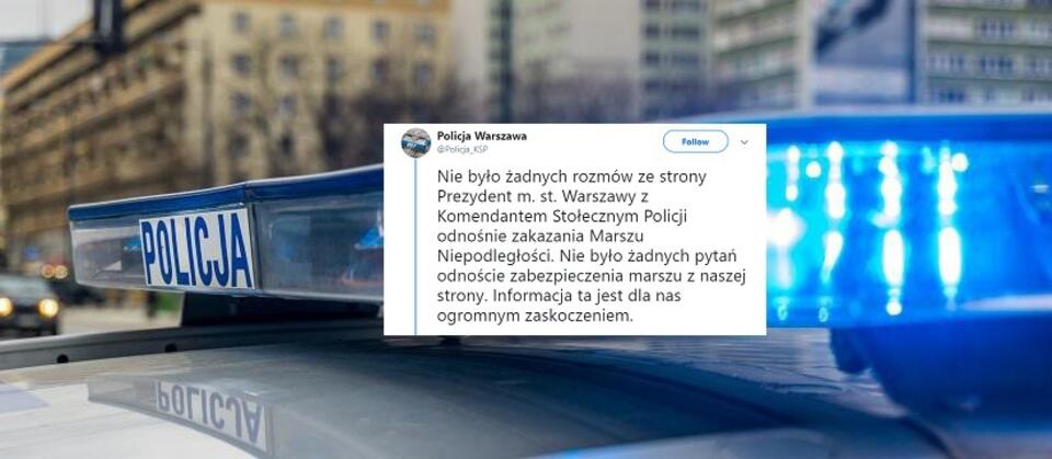 Policja; tweet KSP / autor: Fratria/Twitter: Policja Warszawa