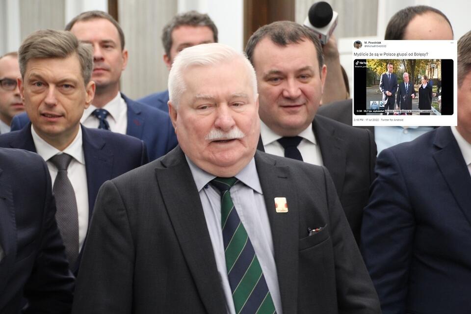 Lech Wałęsa z politykami opozycji w Sejmie / autor: Fratria