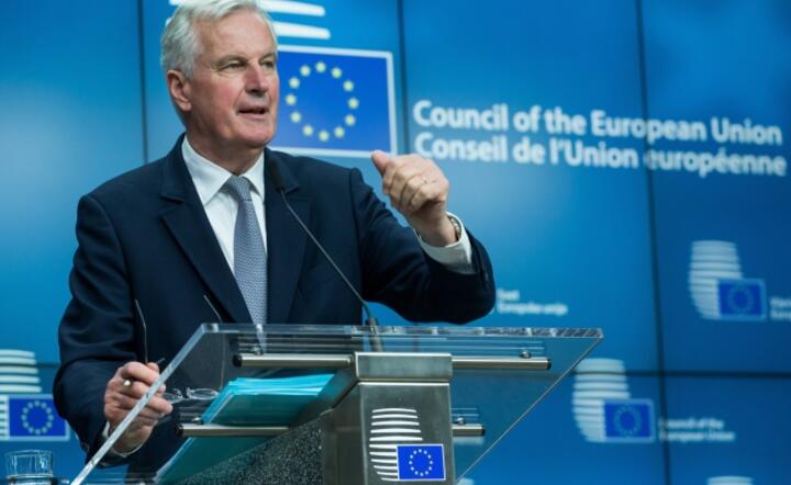 Główny unijny negocjator Michel Barnier, fot. PAP/EPA/STEPHANIE LECOCQ