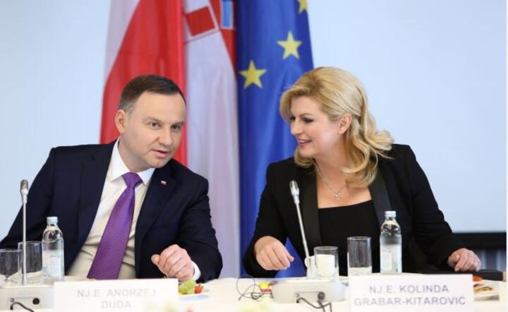 Fot:  PAP/Leszek Szymański/Prezydent Andrzej Duda z Kolindą Grabar-Kitarović prezydent Chorwacji