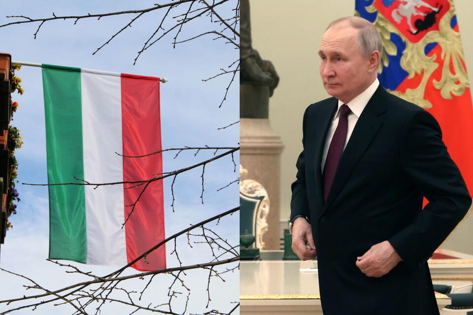 Flaga Węgier, Władimir Putin  / autor: Fratria, PAP/EPA