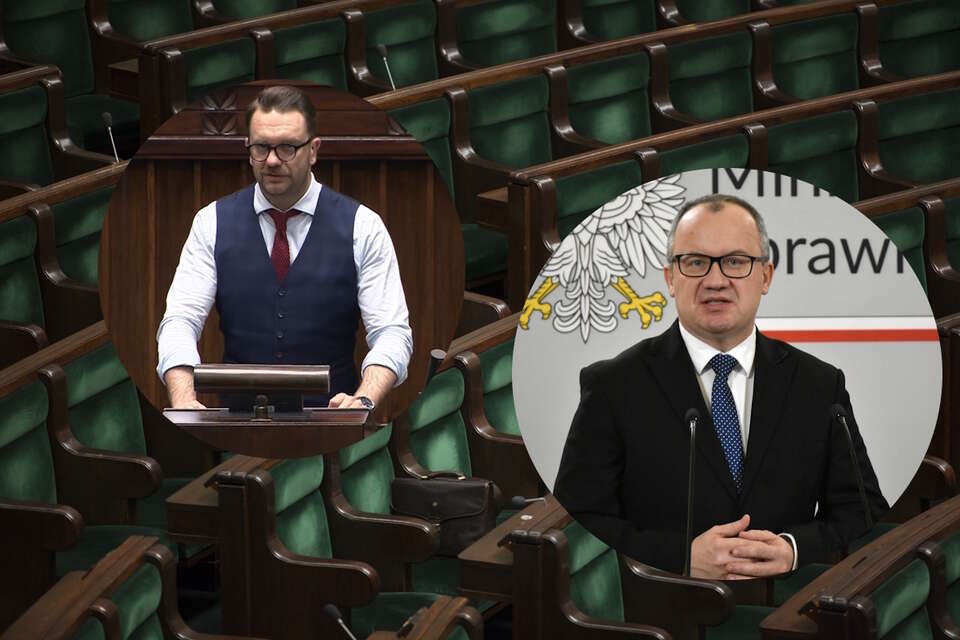 Poseł Łukasz Mejza i prokurator generalny Adam Bodnar / autor: Fratria, sejm.gov.pl/iTV Sejm