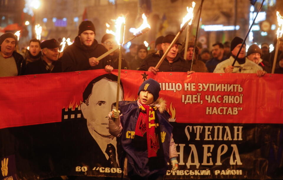 Setki banderowców przemaszerowały przez Kijów