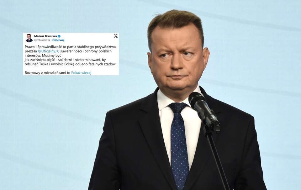Błaszczak: PiS musi być jak zaciśnięta pięść