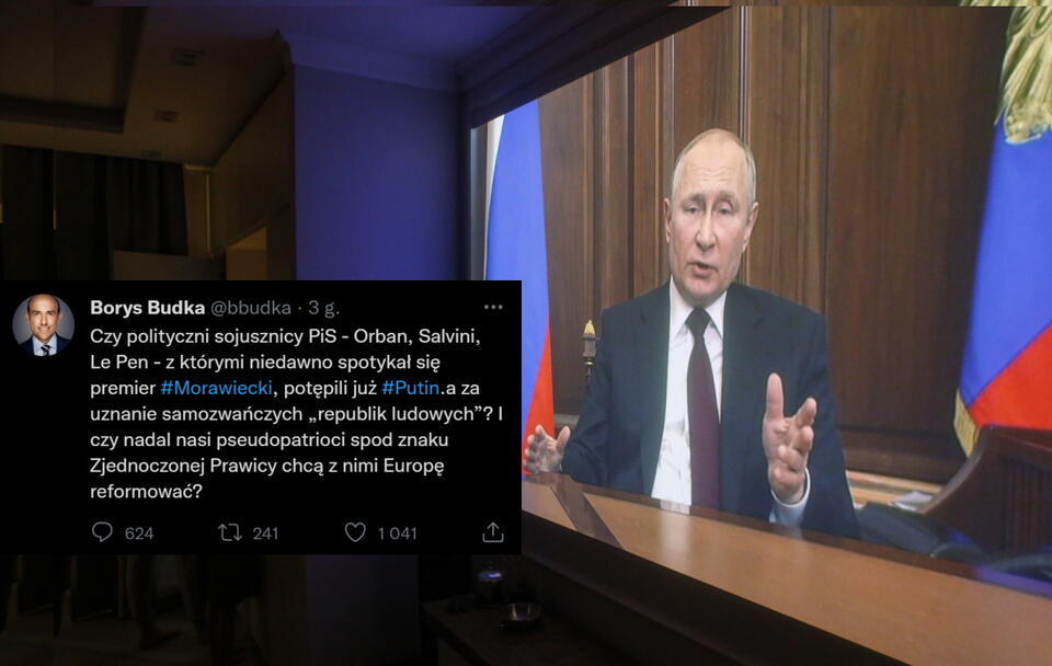Orędzie Władimira Putina / autor: PAP/EPA, Twitter