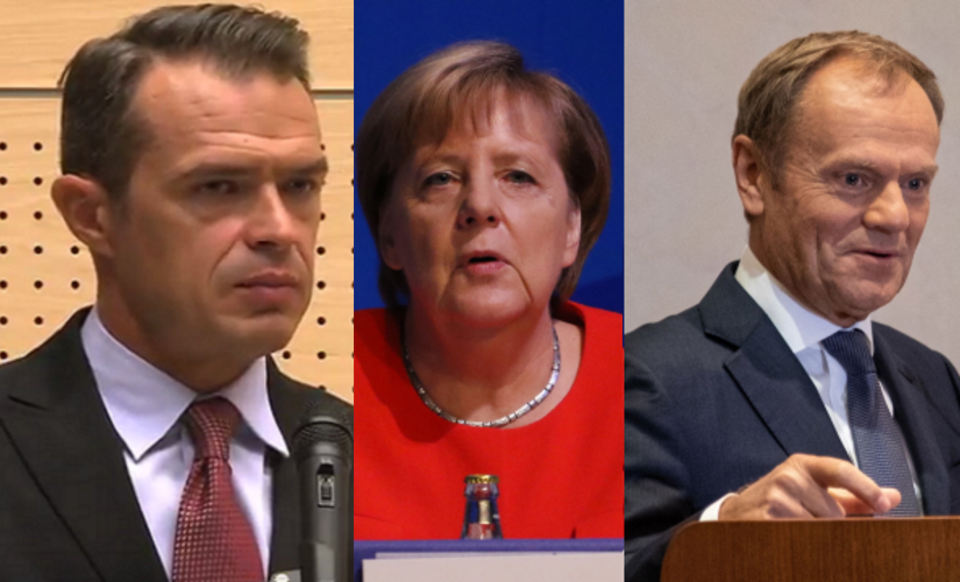 Sławomir Nowak, Angela Merkel, Donald Tusk / autor: screen YT, PAP/EPA, PAP/Jan Graczyński