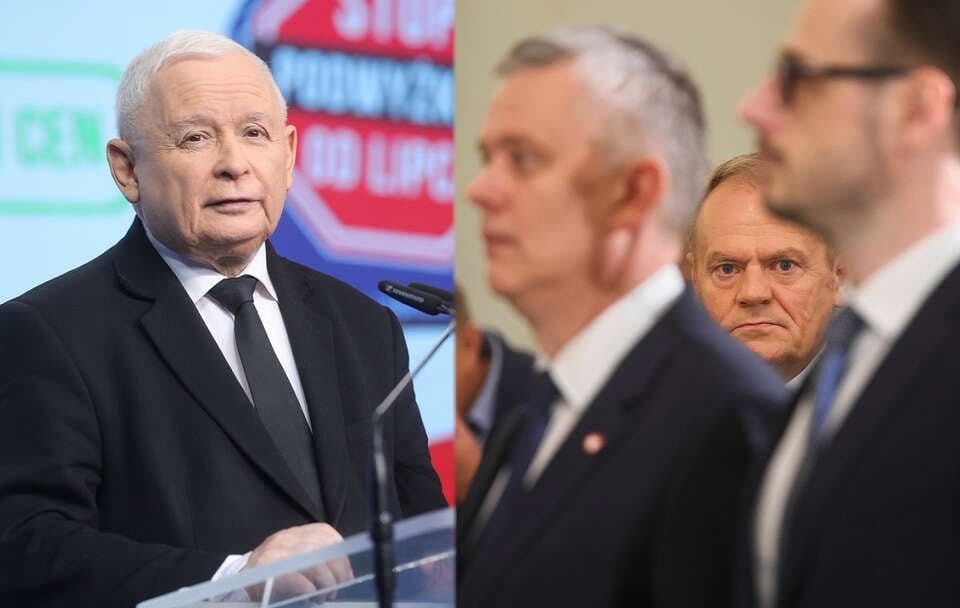 Prezes PiS Jarosław Kaczyński, premier i lider PO Donald Tusk / autor:   PAP/Rafał Guz/Leszek Szymański