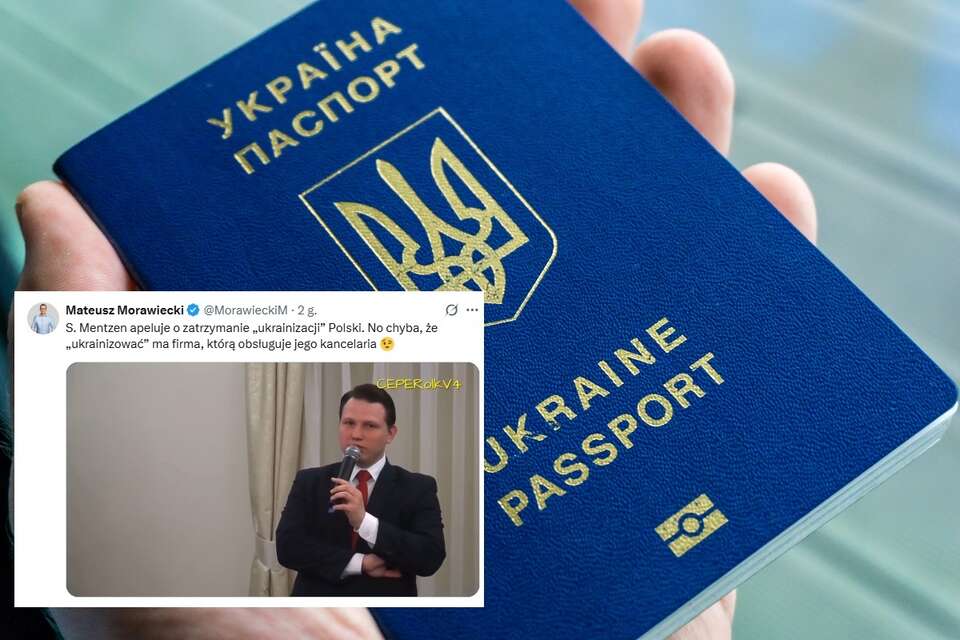 zdj. w tle ukraiński paszport / autor: Fratria, X/Mateusz Morawiecki