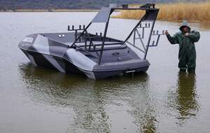 Szkolenie ukraińskich dronów morskich z serii Barracuda. / autor: PAP/Alena Solomonova