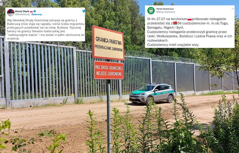 Granica polsko-białoruska  / autor: screenshot Straż Graniczna, Twitter