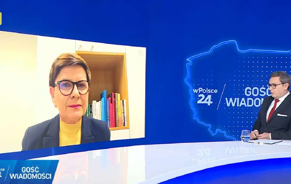 Beata Szydło w programie "Gość Wiadomości wPolsce24" / autor: Telewizja wPolsce24