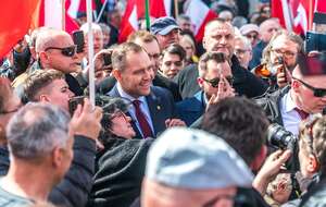 Karol Nawrocki podczas kampanii wyborczej / autor: Fratria
