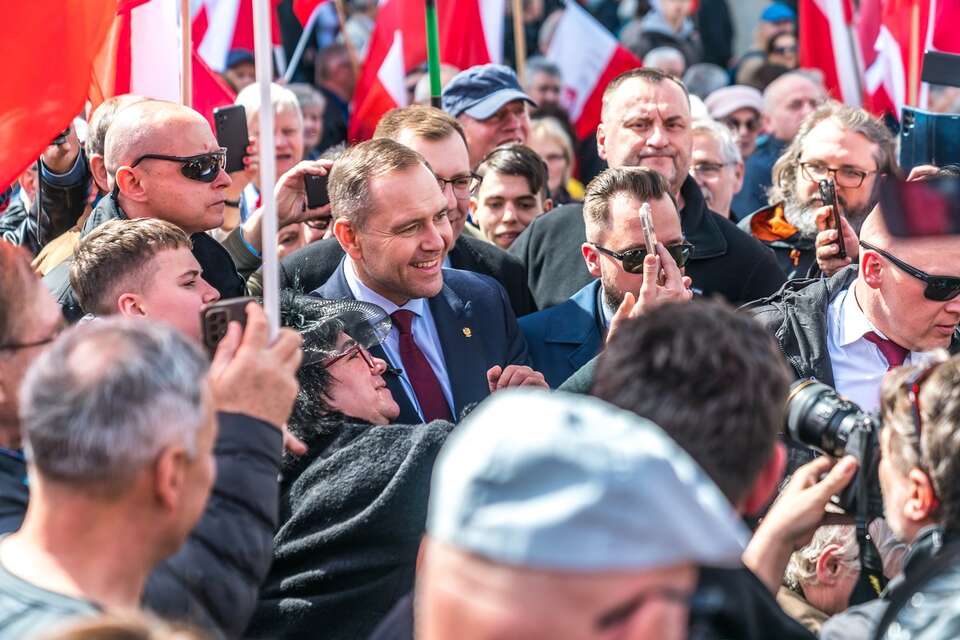 Karol Nawrocki podczas kampanii wyborczej / autor: Fratria