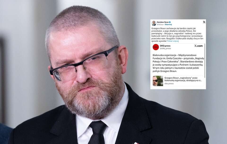 Braun laureatem białoruskiej nagrody. Żaryn ostrzega