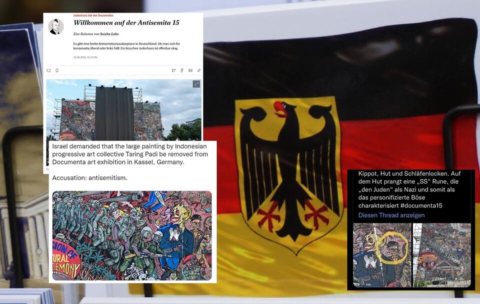 w tle flaga Niemiec, zdjęcie ilustracyjne / autor: Fratria/spiegel.de/Twitter