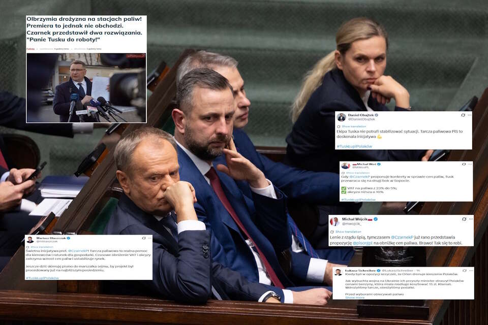 Ofensywa medialna PiS ws. cen paliw. "Lenie z rządu śpią"