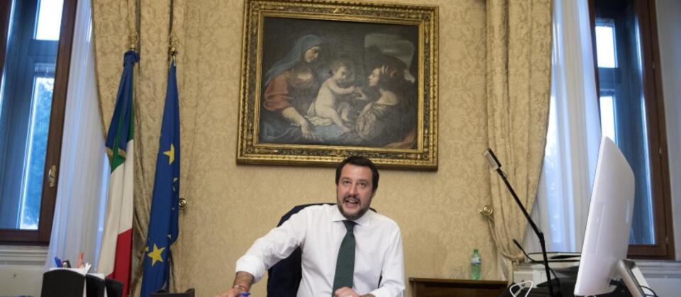 Matteo Salvini, szef MSW Włoch / autor: PAP/EPA