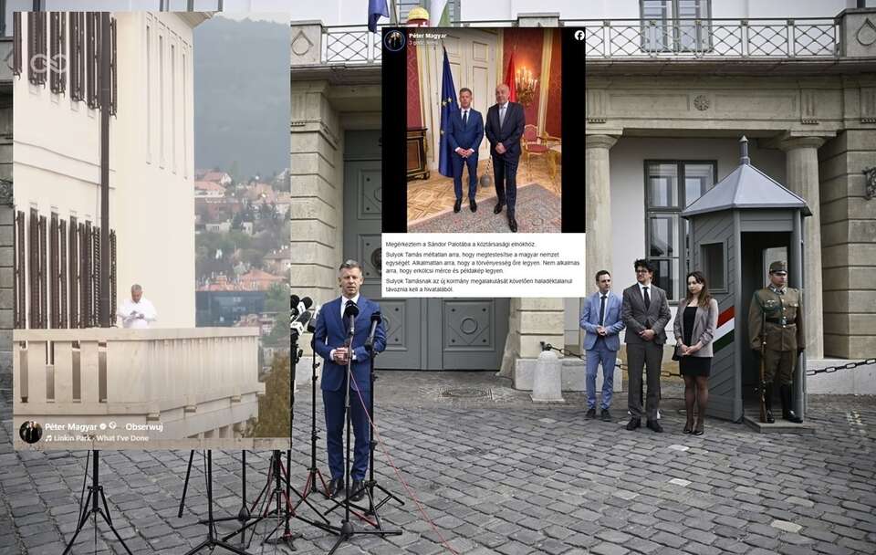 autor: PAP/EPA/ROBERT HEGEDUS/Facebook Péter Magyar