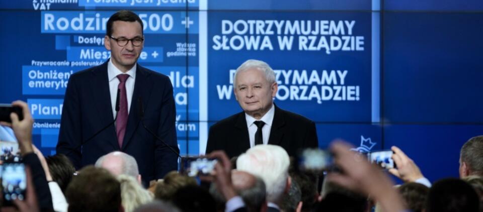 Mateusz Morawiecki/Jarosław Kaczyński  / autor: PAP/Jakub Kamiński