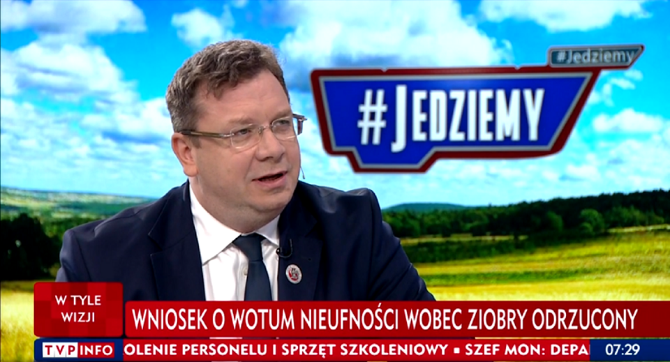Michał Wójcik / autor: Screen/TVP Info