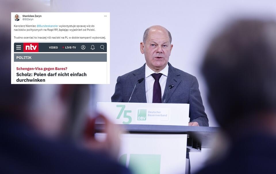 Kanclerz Niemiec Olaf Scholz / autor: PAP/EPA; Twitter/Stanisław Żaryn
