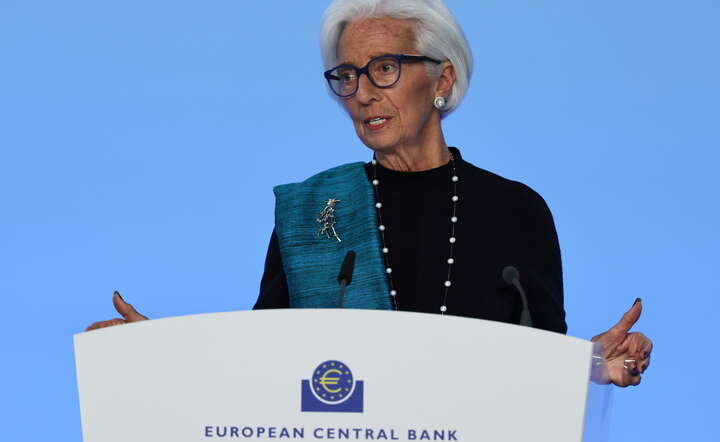 Polityka monetarna strefy euro zdaniem prezes EBC Christine Lagarde w „dobrym miejscu” / autor: PAP/EPA/RONALD WITTEK