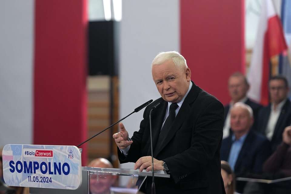 Prezes PiS Jarosław Kaczyński w Sompolnie / autor: X/Prawo i Sprawiedliwość