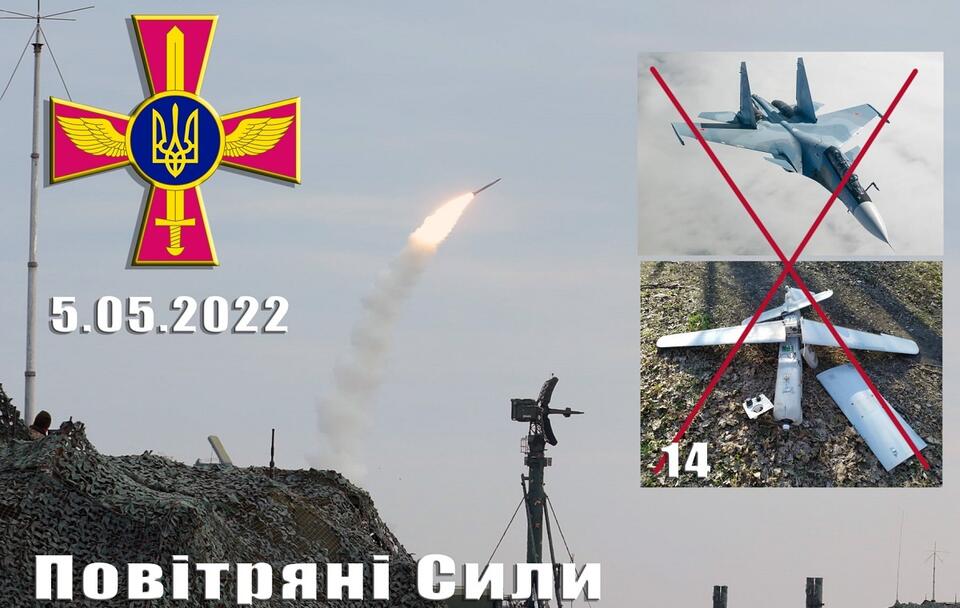 Ukraińcy zestrzelili podczas doby 14 dronów i jeden samolot