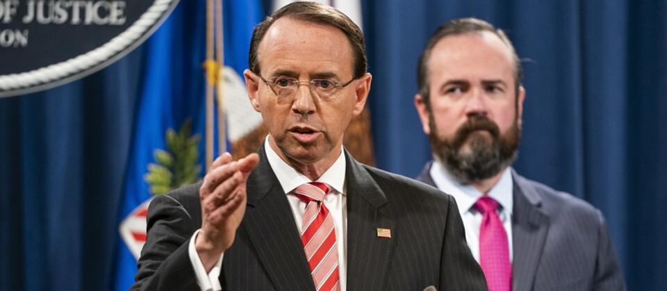Rod Rosenstein,  zastępca prokuratora generalnego USA / autor: PAP/EPA