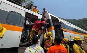 Tajwan: Tragiczna katastrofa kolejowa, dziesiątki ofiar