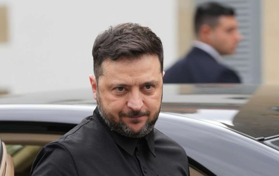 Wołodymyr Zełenski  / autor: PAP/EPA/PETROS KARADJIAS / POOL