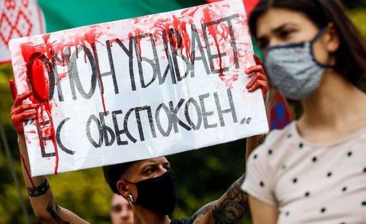 Protesty na Białorusi / autor: PAP/EPA/FELIPE TRUEBA