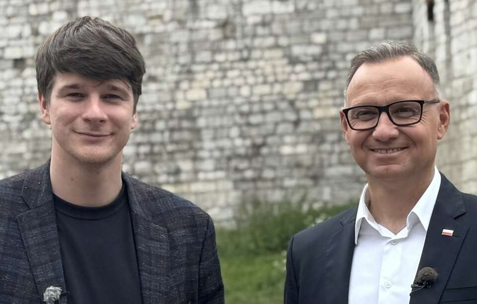 Daniel Nawrocki i prezydent Andrzej Duda / autor: @DanielNawrocki_