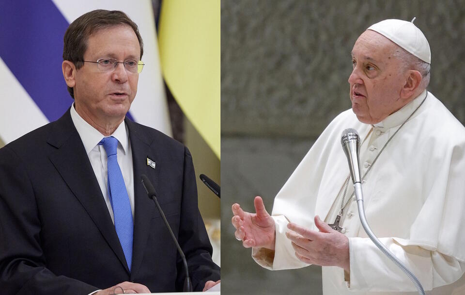 Prezydent Icchak Herzog, Papież Franciszek  / autor: PAP/EPA/GIUSEPPE LAMI/wikimedia.commons: President.gov.ua/https://creativecommons.org/licenses/by/4.0/